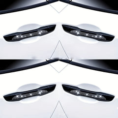 4Pcs Bling Car Door Sticker Scratch Resistant Protector Strip Handle Guard Film