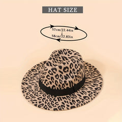 Leopard Print Jazz Hats for Men and Women