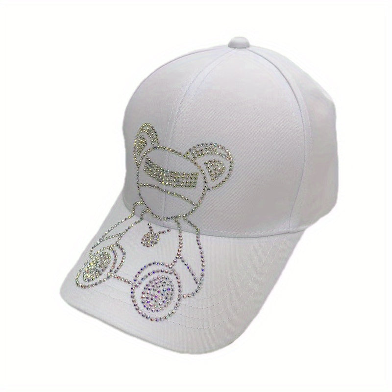 Rhinestone Decor Baseball Cap Unisex Dad Hat Sun Hat