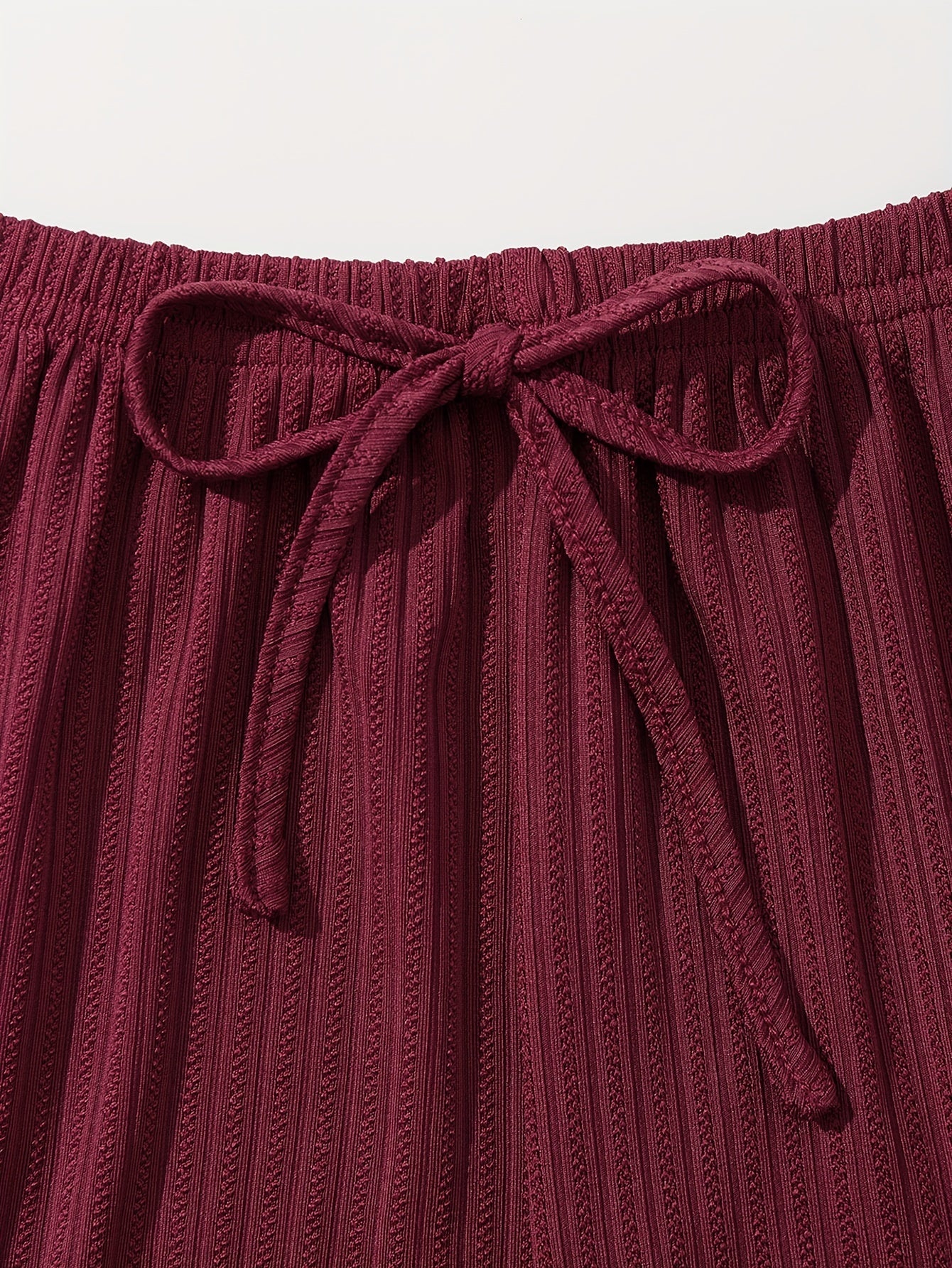 Lace Trim Lounge Set V Neck Cami Top & Elastic Waistband Pants