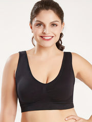 3 Pack Plus Size Seamless Non Padded Fitness Bra Set