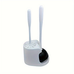 Toilet Plunger & Brush Set with Stand for Bathroom Cleaning