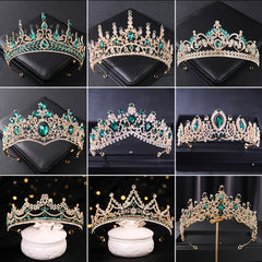 Crystal Crown Tiara Headband Queen Style Prom Birthday Party Headdress