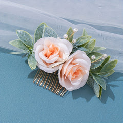 2 Pcs Bridal Flower Hair Comb Wedding Hairpin Decoration