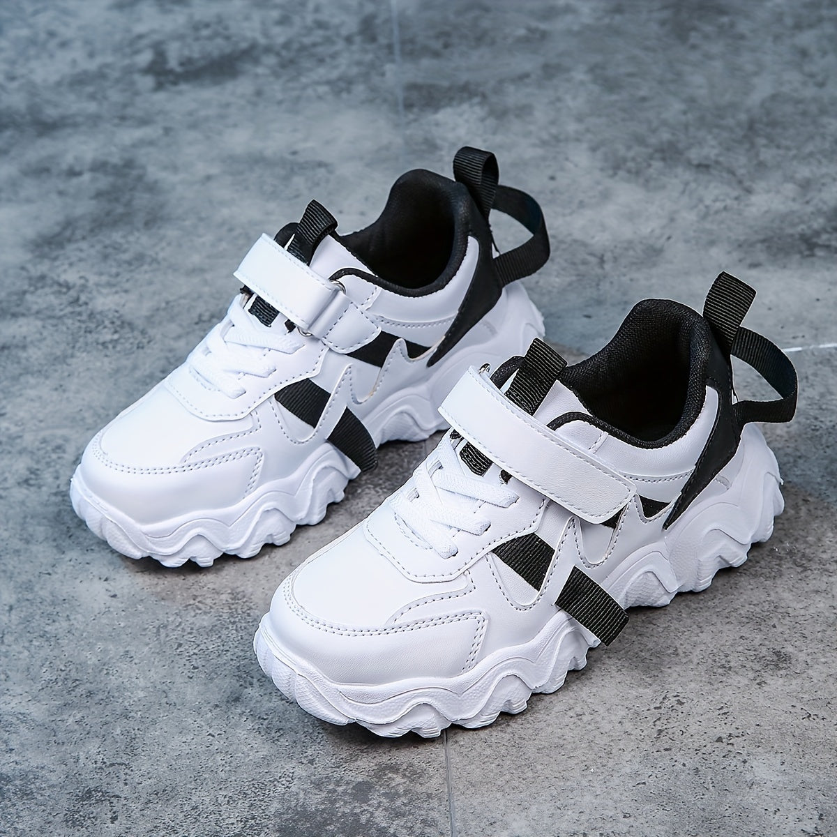 Boy's Chunky Non Slip Shoes Comfy Soft Sole Sneakers For Kids