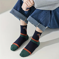 5 Pairs Men's Cotton Athletic Quarter Sports Socks