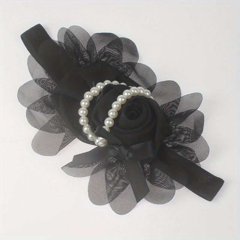 Pearl Flower Headband for Baby Girls