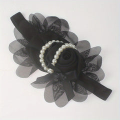 Pearl Flower Headband for Baby Girls
