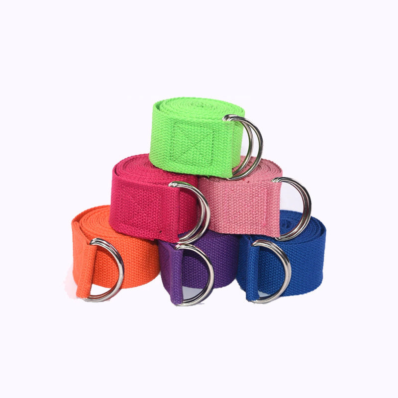 Cotton Yoga Strap With Metal D Ring