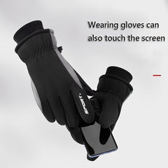 Men's Ski Gloves Touch Screen Winter Mountaineering Windproof Warm Thickened