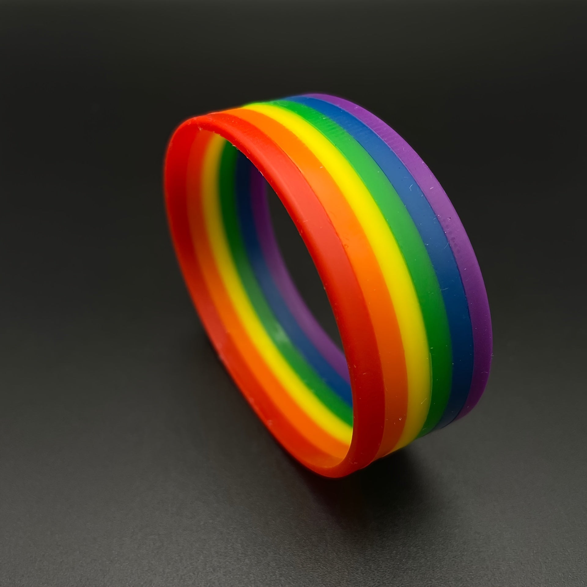 Multicolor Silicone Bracelet Six Layer Webbing Wristband