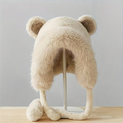 Bear Ear Plush Pullover Cap Winter Warm Thickened Hat