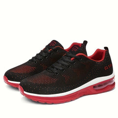 Men's Lightweight Knit Sneakers Breathable Lace-up Shoes