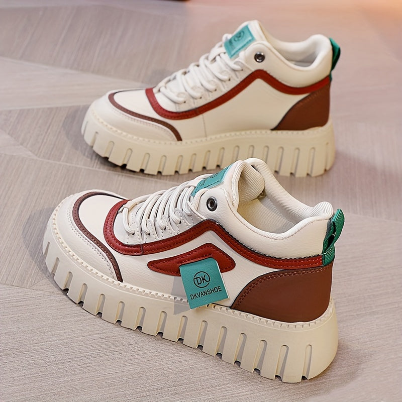 Women's Platform Lace-Up Board Shoes