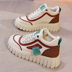 Women's Platform Lace-Up Board Shoes