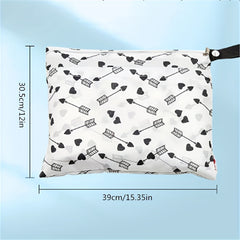 Double Zipper Wet Dry Waterproof Bag Diaper Storage Portable Bag