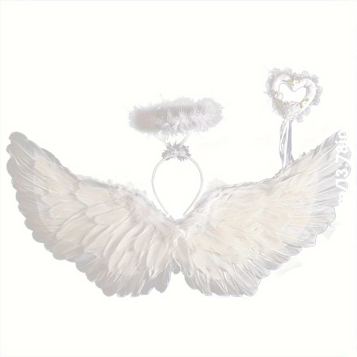 Angel Feather Wings Fairy Stick Headband 3pcs Set Toy