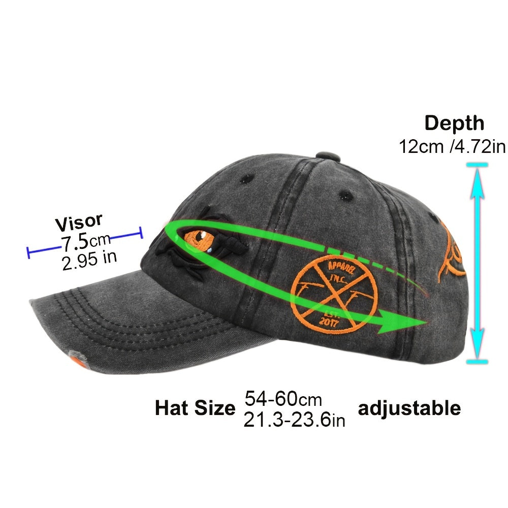 Washed Duck Cap Distressed Son Embroidery Baseball Cap