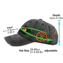 Washed Duck Cap Distressed Son Embroidery Baseball Cap