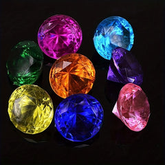 8pcs Large Acrylic Diamond Gems in Multiple Colors for Holidays and Events