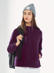 Casual Sweatshirt Jacket Mock Neck Zipper Pockets Sports Coat