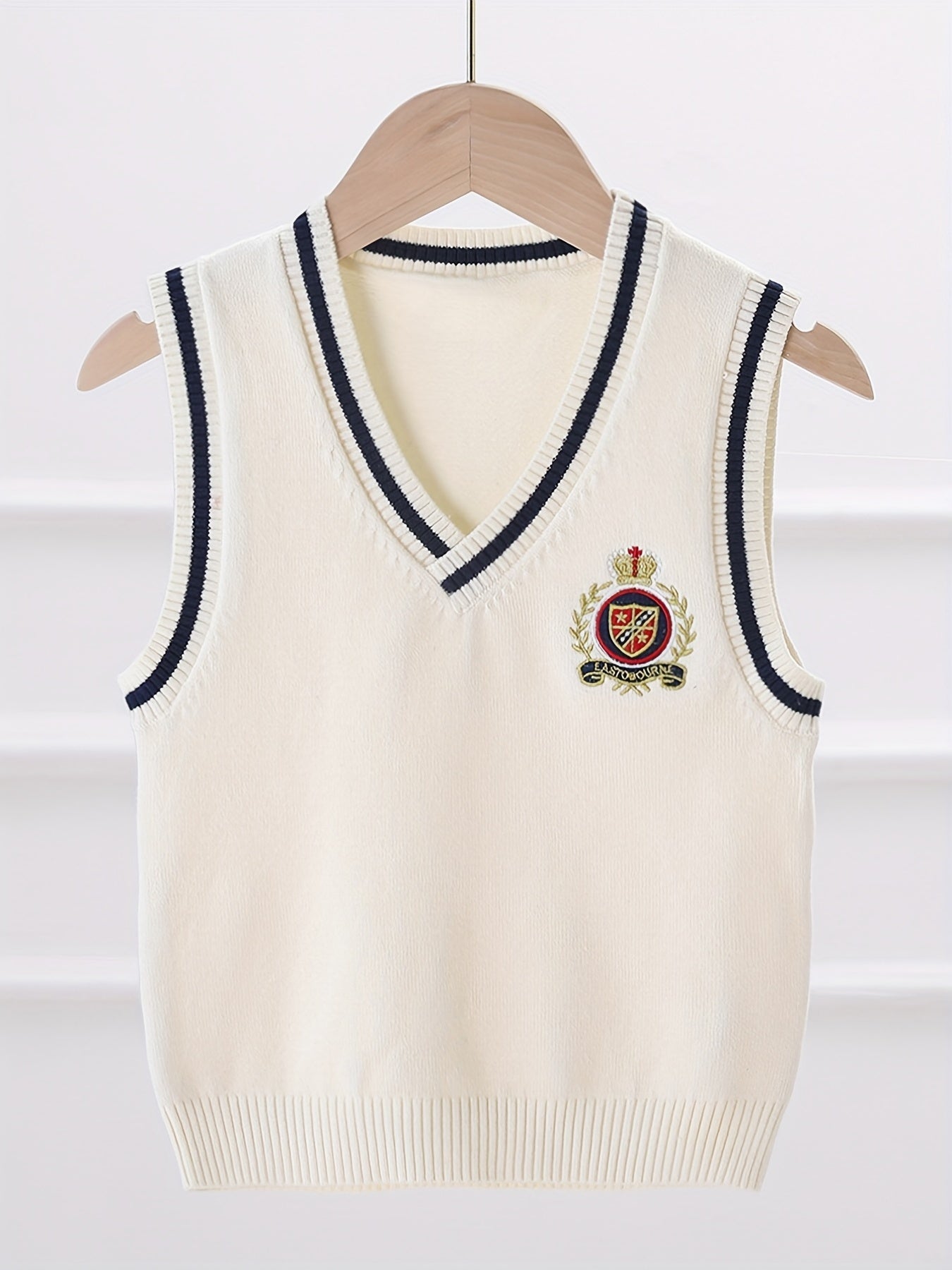 Boys V Neck Knitted Cotton Sweater Vest