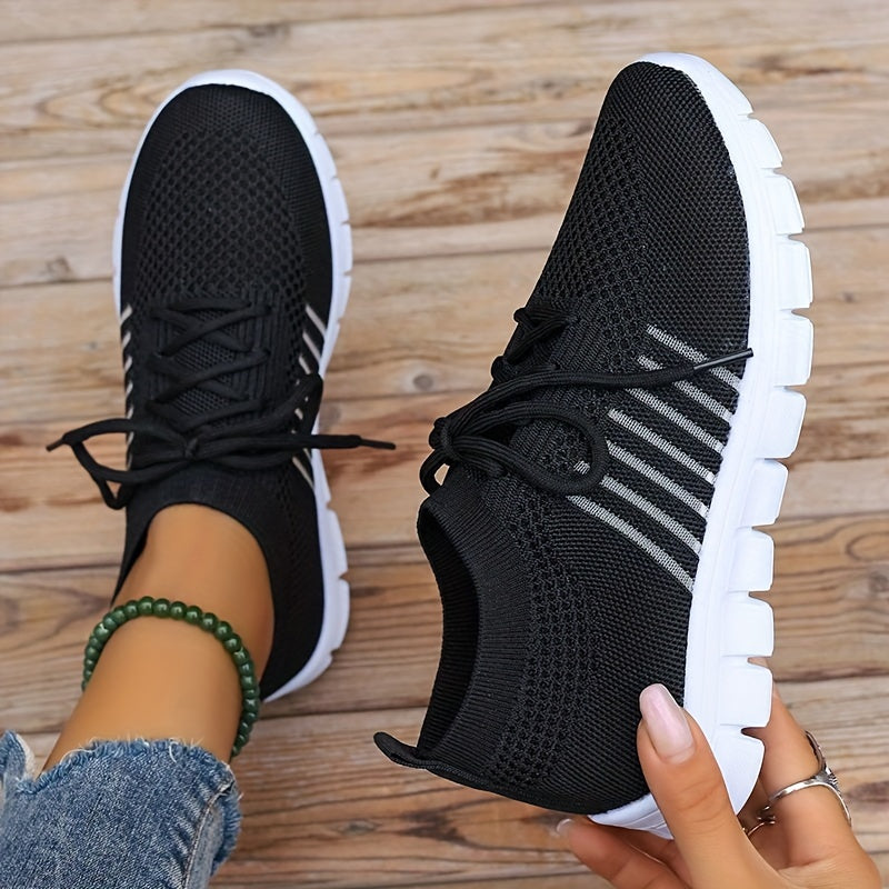 Women's Mesh Sneakers Lightweight Lace up Soft Sole Running Shoes