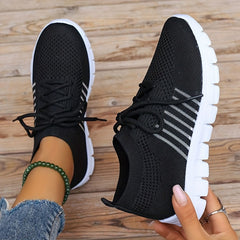 Women's Mesh Sneakers Lightweight Lace up Soft Sole Running Shoes