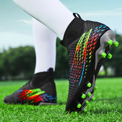 Boy's High Top Non Slip Football Cleat with Spikes