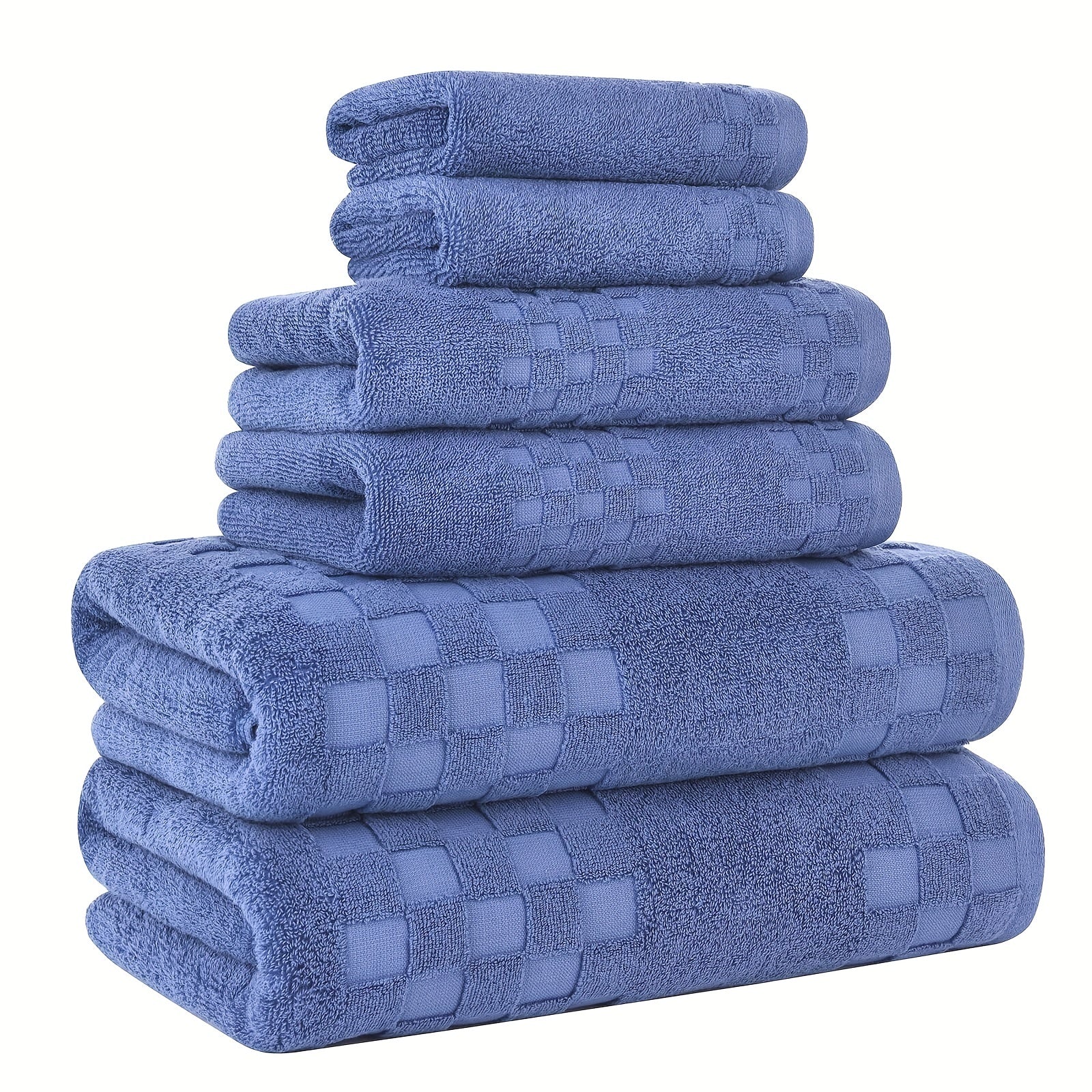 6pcs Soft Bath Towel Set Anti Odor Highly Absorbent Lightweight Spa Towel