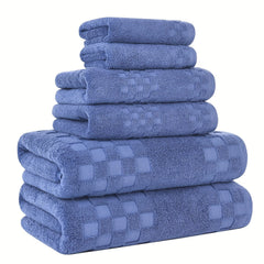 6pcs Soft Bath Towel Set Anti Odor Highly Absorbent Lightweight Spa Towel