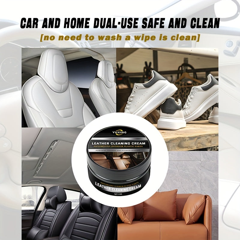 110g Car Leather Refurbishment Paste - Clean, Brighten & Protect
