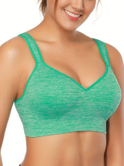 Wireless Sports Bra Comfy & Breathable Stretch Intimates Bra Women's Lingerie