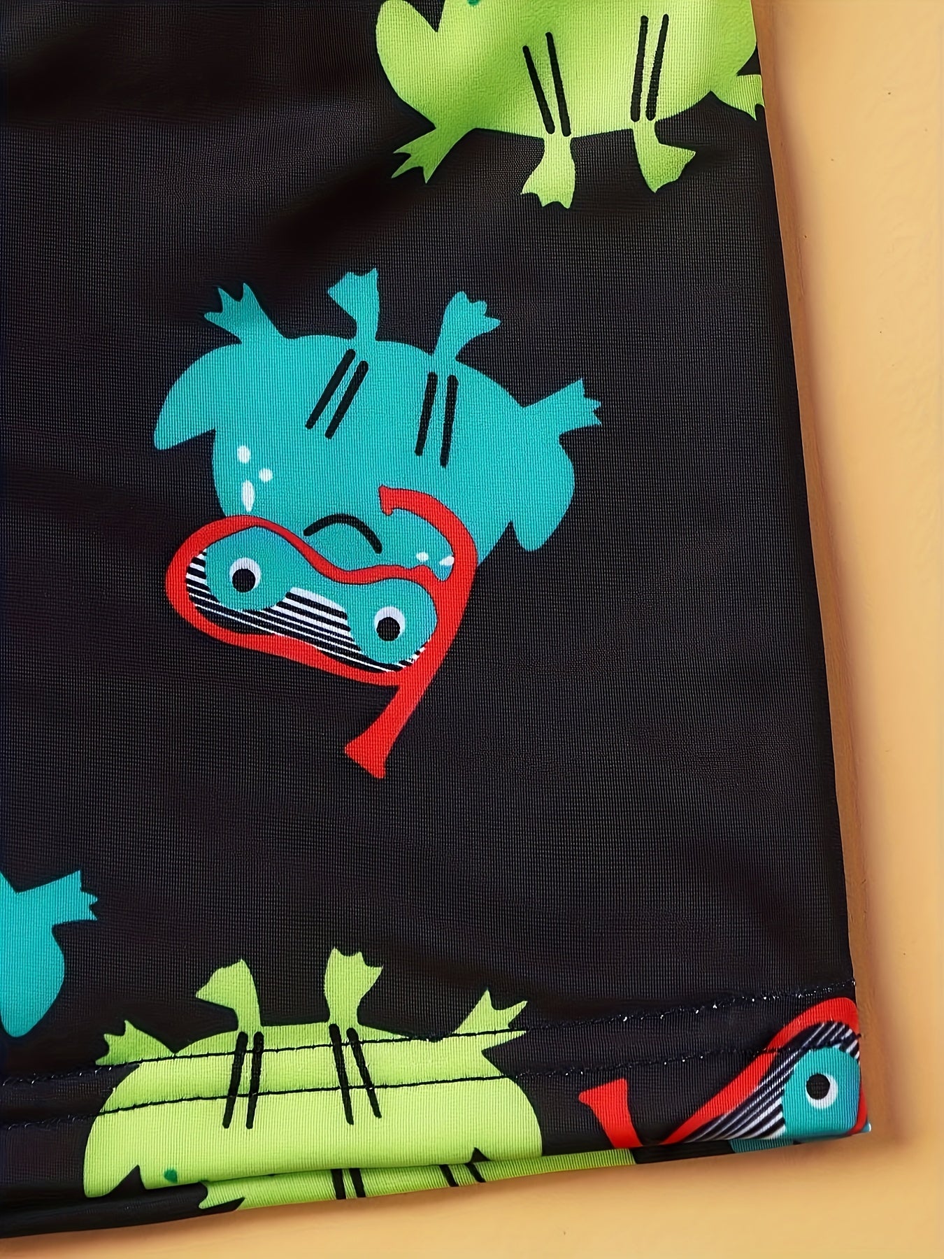 Frog Boys Swimsuit Set Sun Protection Quick Drying Long Sleeve Top & Sho