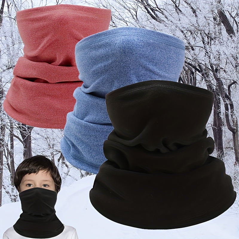 Kids Plush Neck Cover for Winter Warmth - Cycling and Skiing
