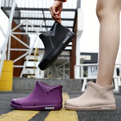 Women's Short Rain Boots Non-Slip Wear-Resistant