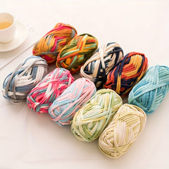 1pc T-shirt Yarn Soft Colored Yarn for DIY Projects 100g