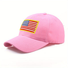 Men American Flag Patch Baseball Cap for Outdoor Travel