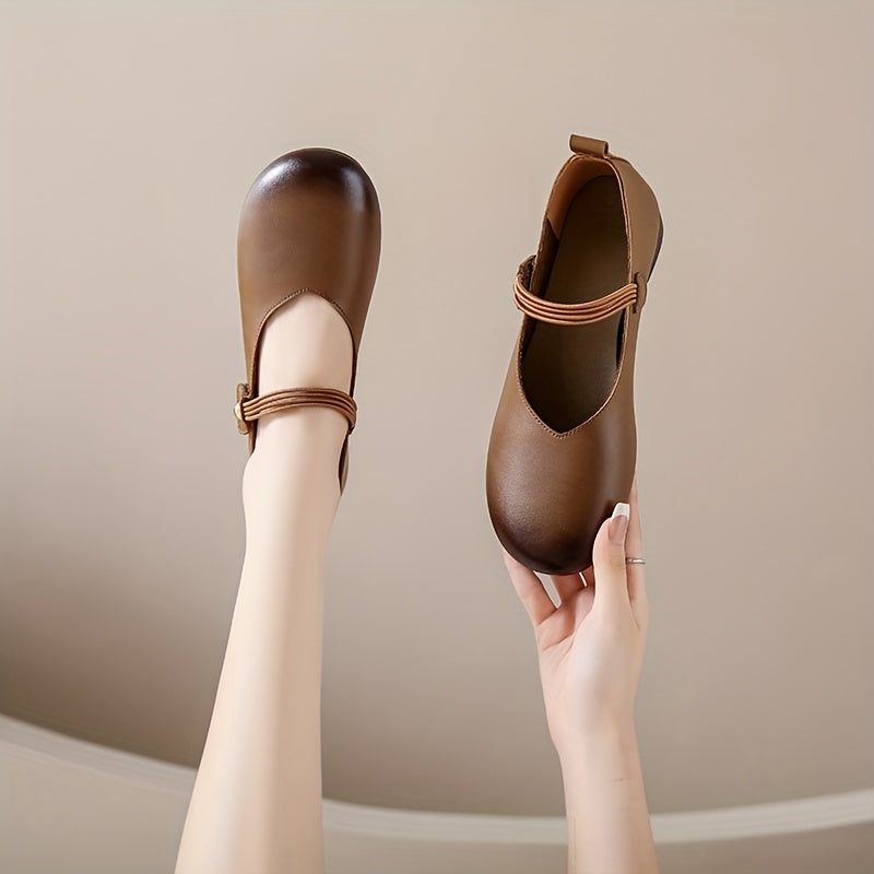 Women's Colorblock Flat Mary Janes Soft Sole Lightweight Shoes