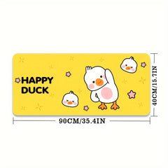 Ducks Mouse Pad Yellow Background Non slip for Home And Office