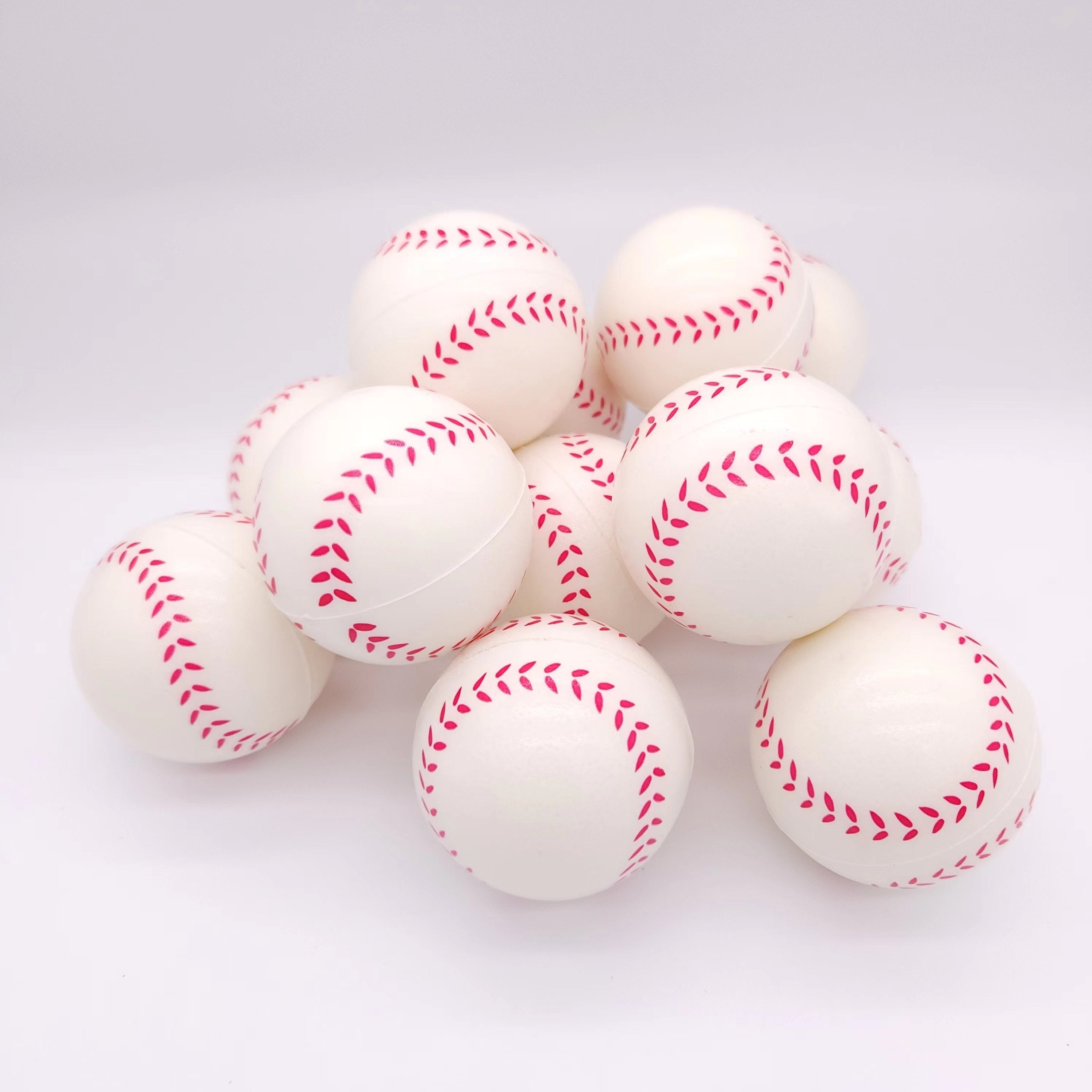 12pcs PU Foaming Sponge Ball Baseball Stretch Squeeze Toy Decompression