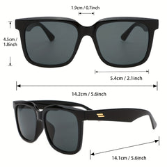 Men's Classic Round Sunglasses with Case