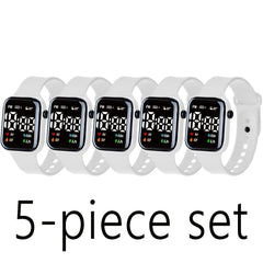 LED Square Watches Sporty Bohemian Style Digital Display Pink