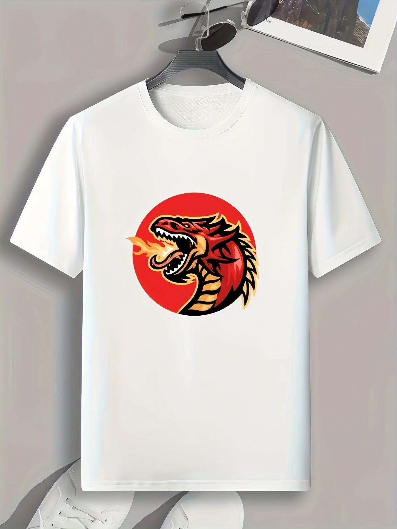 Dragon Print Men's Graphic T shirt Casual Comfy Tees For Summer