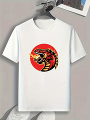 Dragon Print Men's Graphic T shirt Casual Comfy Tees For Summer