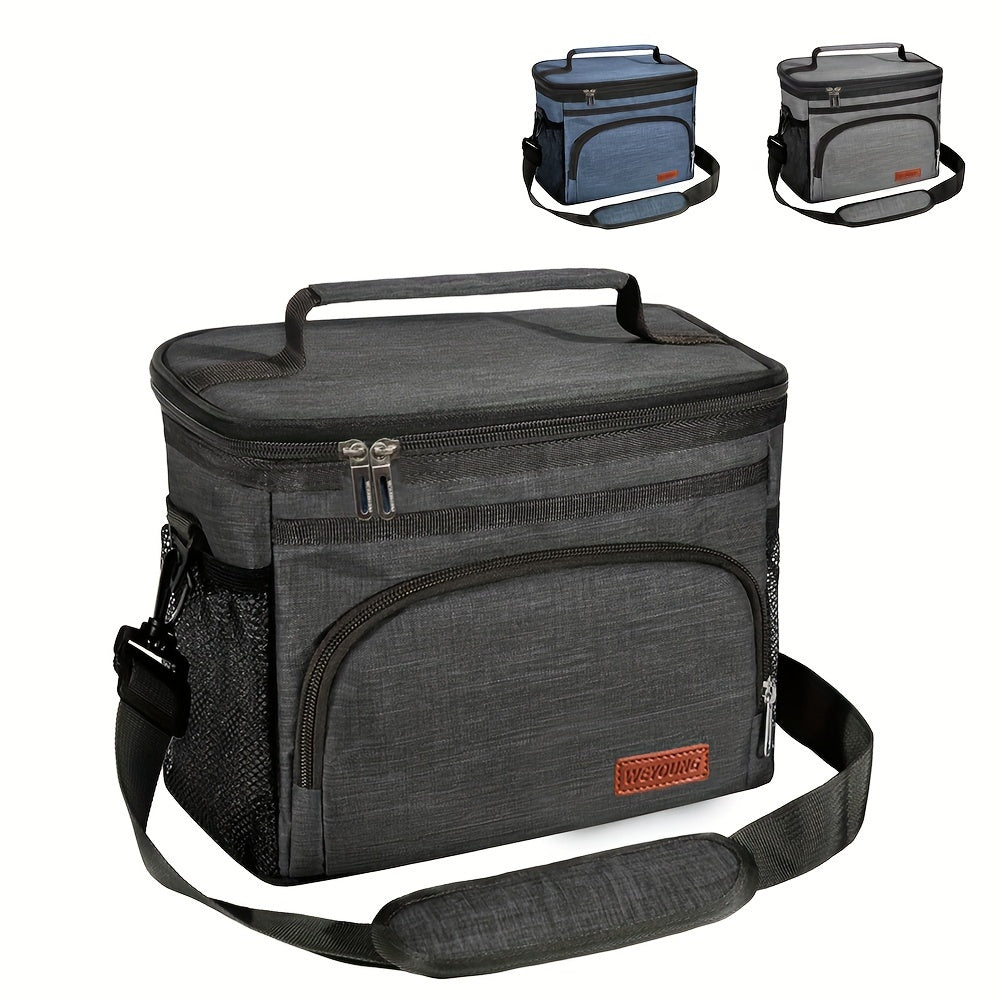 Insulated Lunch Bag Leakproof Cooler Tote Bag Adjustable Shoulder Strap