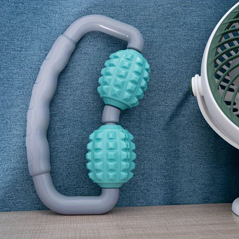 2 Wheels Yoga Roller Fitness Massage Ring for Muscle Relaxation