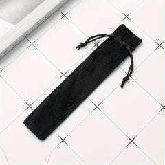 2pcs Flannelette Pen Bag Crystal Pen Storage Plush Cloth Copper Pen Bundle