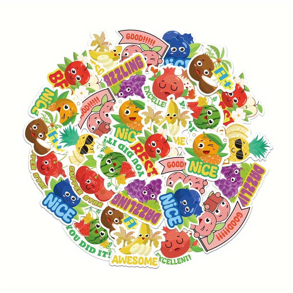 120pcs Scented Stickers Fruit Pattern 12 Fruits Flavors Reward Stickers