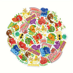 120pcs Scented Stickers Fruit Pattern 12 Fruits Flavors Reward Stickers